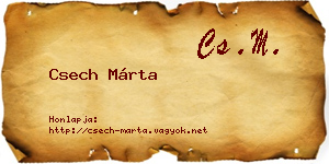 Csech Márta névjegykártya
